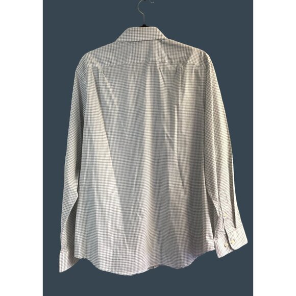 GOODIELLOW- MENS WHITE/BLACK LONG SLEEVE BUTTON DOWN SHIRT SIZE LARGE - Picture 2 of 6